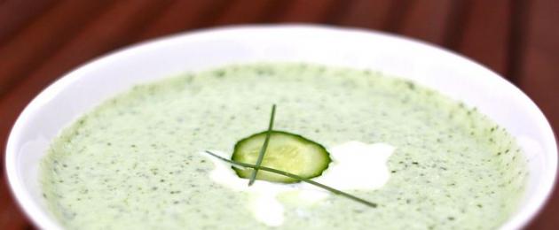 Sopas nacionales Virmenskiy Recetas de sopas frías y calientes con kéfir para adelgazar y una comida copiosa Receta para salvar Virmenskiy con kéfir