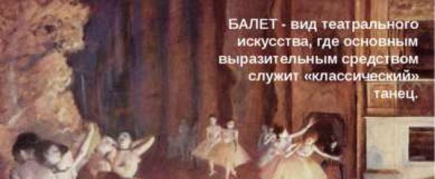 Презентація на тему російський класичний балет.  Презентація на тему